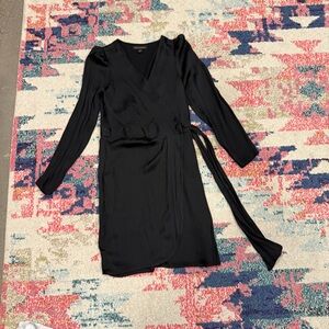 Banana Republic | Satin Black Wrap Dress
